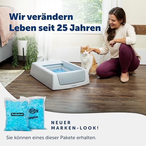 PetSafe - ScoopFree Premium Nicht-Klumpende Kristall-Katzenstreu - Geruchskontrolle, Haftet Nicht an den Pfoten, Staubfrei - Premium Blau, 2-Pack