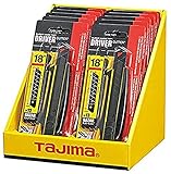 Original Japan-Stahl Tajima TAJ-10107 Cutter DC560YB mit 13 Klingen Razar Black LCB50RBC, 1 Stück