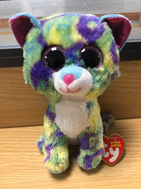 AEPRO - Ty Beanie Cat Series Big Eyes Cassidy Cute Cat Plush Тоу Kawaii Soft Cat Тоу Animal Ԁoll Kids Тоу Gift for Children (Jinxy)