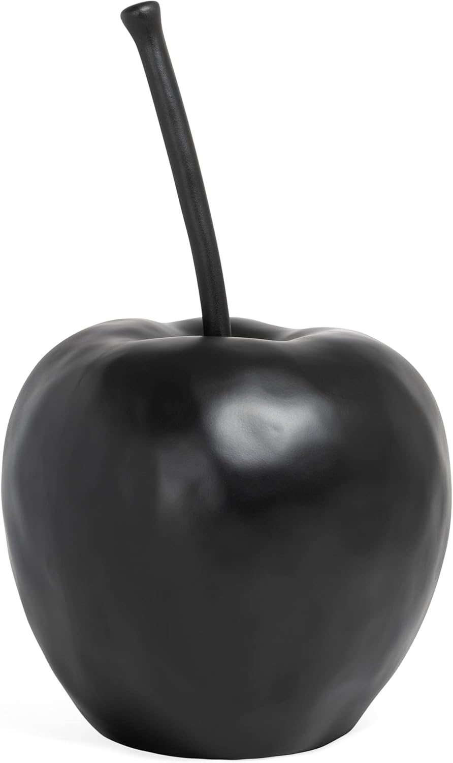Torre & Tagus Extra Large Black Apple Sculpture for Home Decor 18" Tall Oversized Fruit Decor as
