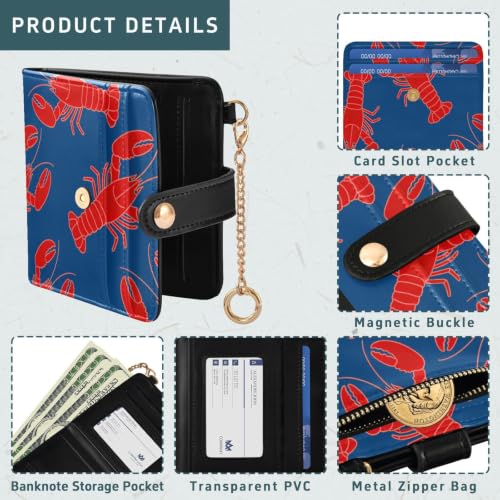 Étui compact pour cartes JUNZAN lavable avec fermeture magnétique de sécurité - 5