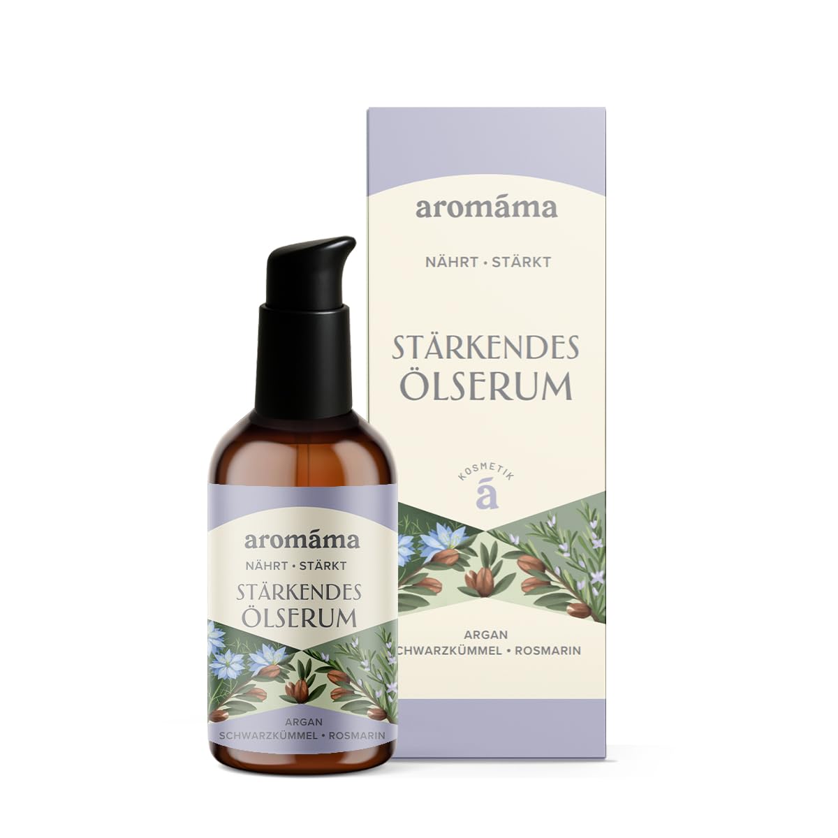 aromáma Haarstärkendes Serum für Kopfhaut & Haaransatz, Natürliche Ölmischung mit Rosmarin, Argan, Schwarzkümmel & Süßmandel – Pflegende Hot-Oil-Behandlung für trockenes, strapaziertes Haar