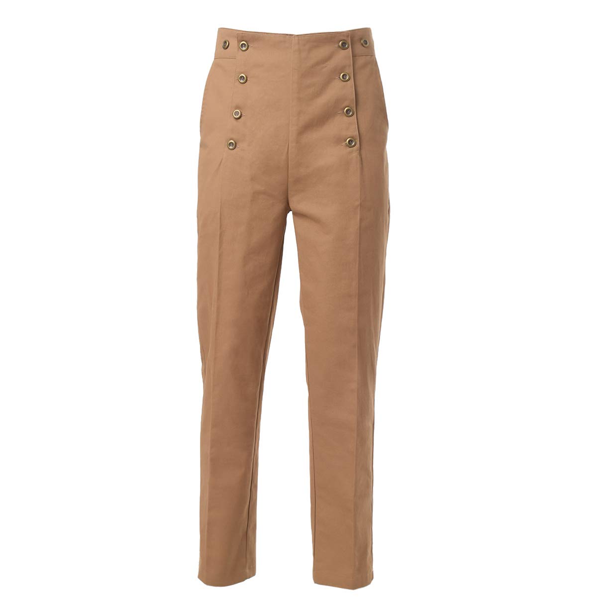 Graceart Men's Khaki Steampunk Victorian Gothic Punk Vampire Trouser Cosplay Costume (L, )