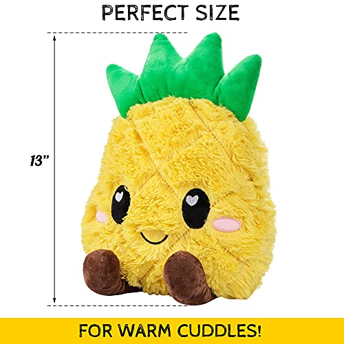 Image of Pineapple Microwavable Unscented Heating Pad for Women and Kids- Cute Soft Cozy Pillow Plush Heatable Warm Stuffed Animals - Kawaii Hot and Cold Plushie Food Toy - Pineapple Gifts for Girls and Boys
