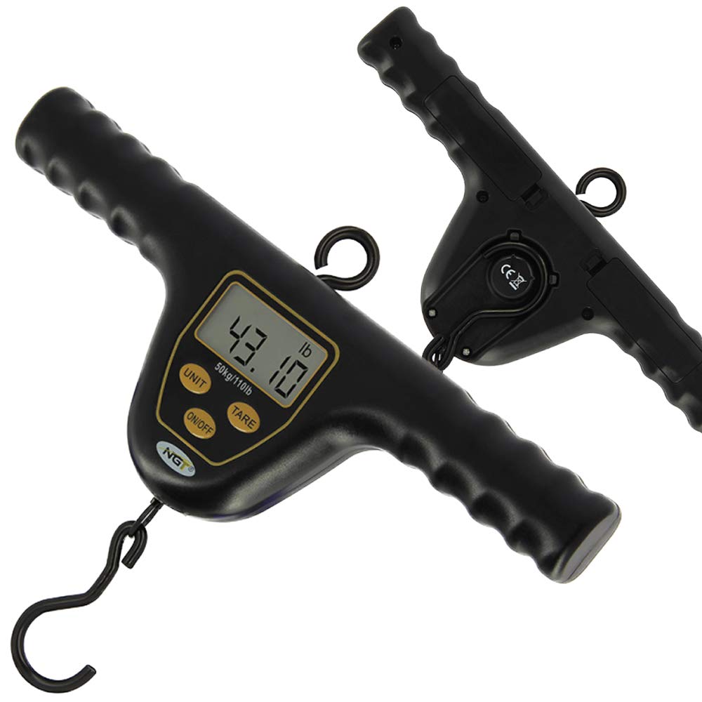 Digital NGT XPR Carp Coarse Fishing Tackle Weighing Scales 110lb 50kg with Tape & Handles
