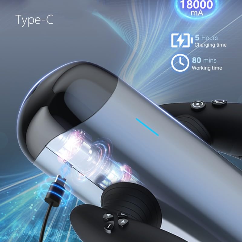 Gfdbhjer Practical Massage Tool, Fully Automatic Men's Leisure Fitness Equipment, Multi-Frequency Silent Operation, Detachable