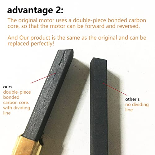 WANGCL Kohlebürsten für Waschmaschinen, langlebig, für Beko-Design, hervorragende elektrische Leitfähigkeit, breite Palette von Anwendbaren Modellen, 2 Stück