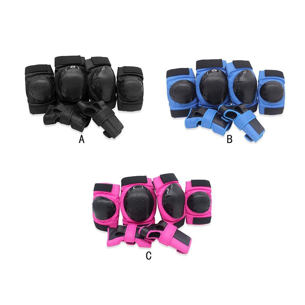 6 Piezas/Kit de Rodilleras, Correa Ajustable elástica portátil, Coderas, Patinaje sobre Ruedas, patineta, Protector de Cintura