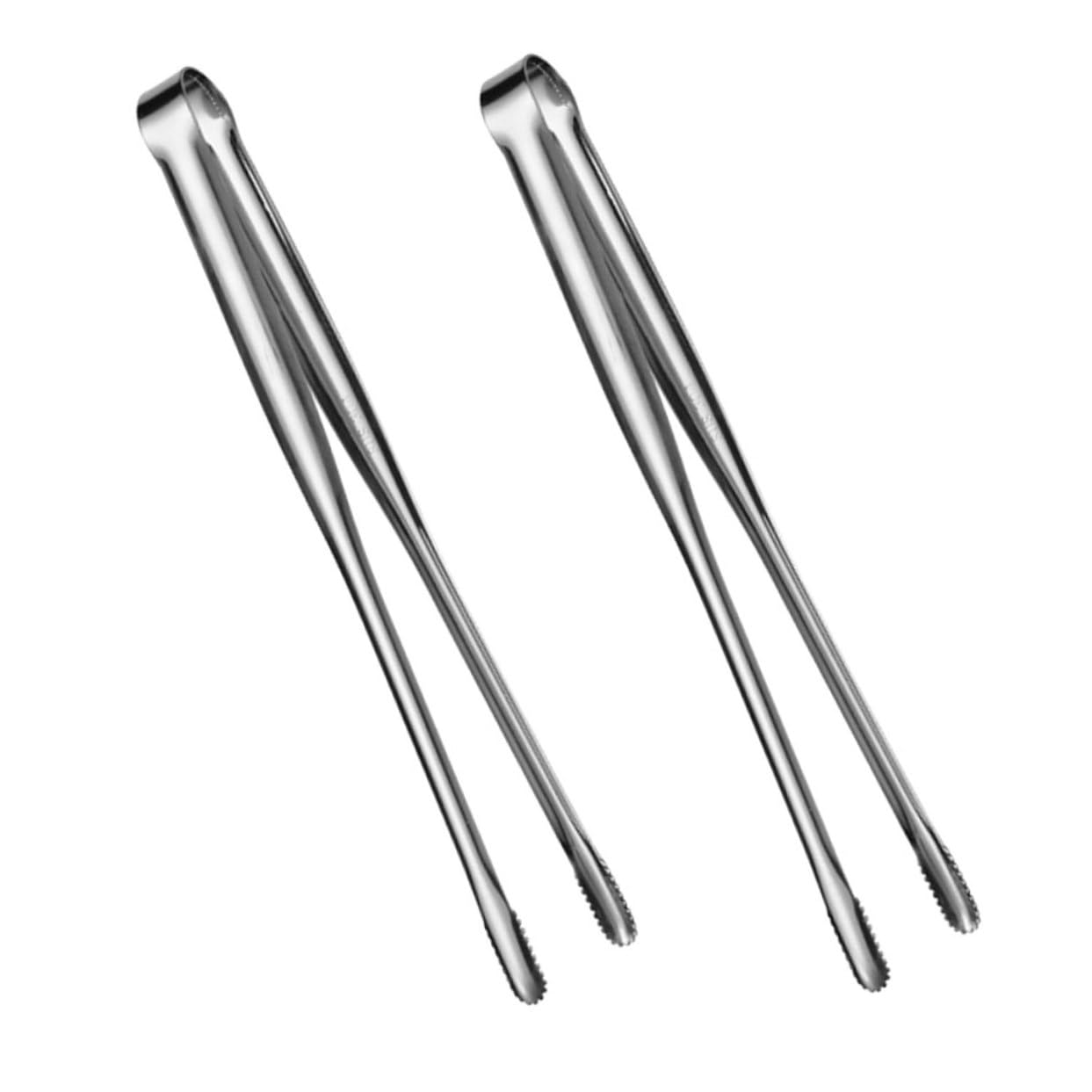 Alipis 2Pcs Stainless Steel Bbq Tongs Multi Functional Meat Clamps for Grilling Non Slip Food Clips Heat Resistant Kitchen Utensils for Steak and Barbecue