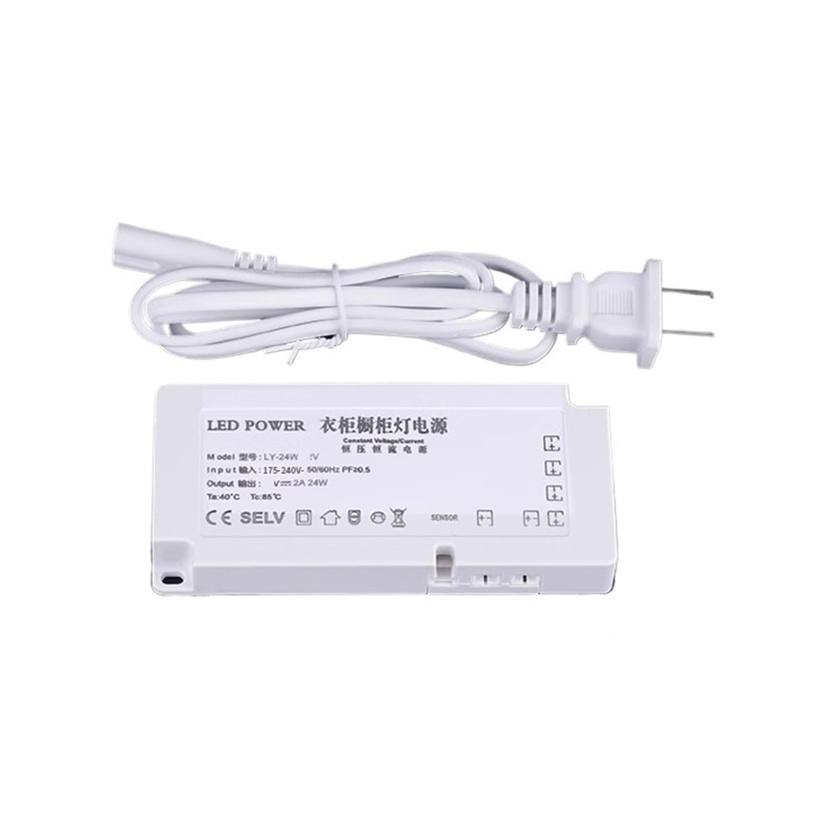 PWANUIGTE Cabinet Light Dedicated Power Supply 12V Interface with Induction Switch Ultra-Thin Transformer 24v Wardrobe Wine(24v 24w)