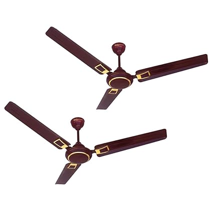 DIGISMART 1200 MM HIGH Speed 390 RPM BEE Approved 5 Star Rated Pure Copper Galaxy Deco Ceiling Fan Brown- 2 Year Warranty Pack of 2