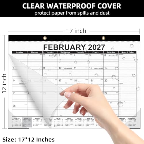 Image of Tcamp Desk Calendar 2026-2027, Large Desktop /Wall Monthly Calendar