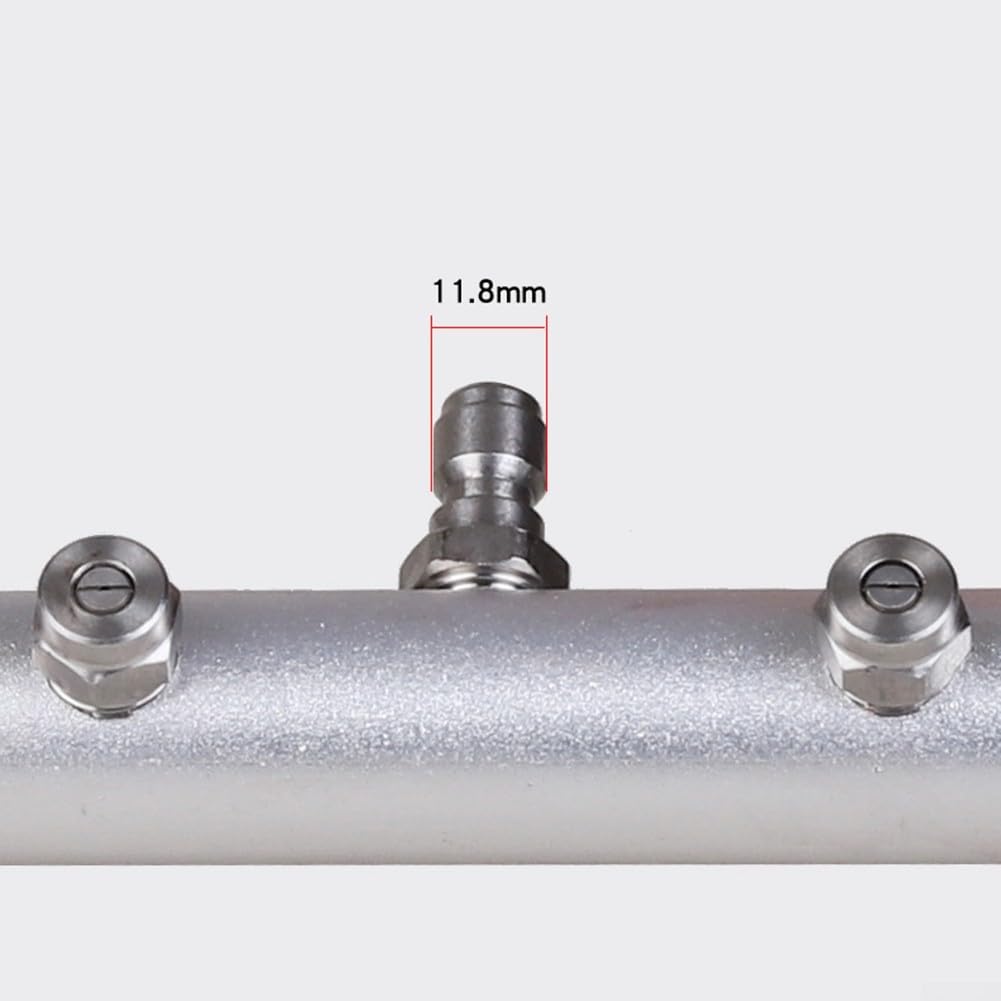 Ugello rondella per pavimenti in acciaio inox, 4000 PSI nominale per l'uso con idropulitrici standard su sottoscocca automobilistica (grigio-nero)