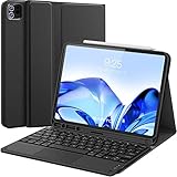 Earto iPad Air 5/4 Hülle mit Tastatur, iPad Pro 11 Tastatur 2022 mit Touchpad, 2 Bluetooth-Kanäle, Type C aufladbar QWERTZ-Tastatur für iPad Air 5/4 10.9 2022/2020, iPad Pro 11 (4/3/2/1Gen), Schwarz