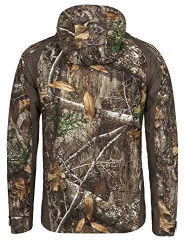 Image of SCENTBLOCKER Youth Drencher Lightweight Breathable Waterproof Hooded Camo Hunting Jacket (Medium, Realtree Edge)