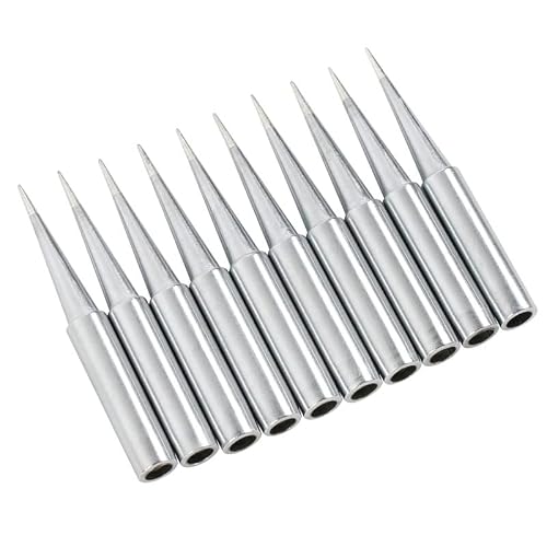 Yakamoz 10Pcs Soldering Iron Tips Replacement 900M Soldering Tips Fine Solder Gun Tips For For Hakko, Radio Shack, Tenma, Atten, Quick, Aoyue, Yihua Solder Station #TOP1