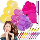 Hair Rollers for Long Hair 18 Pcs Hair Roller Set Rollers Hair Curlers for Medium Hair Salon Hair Dr