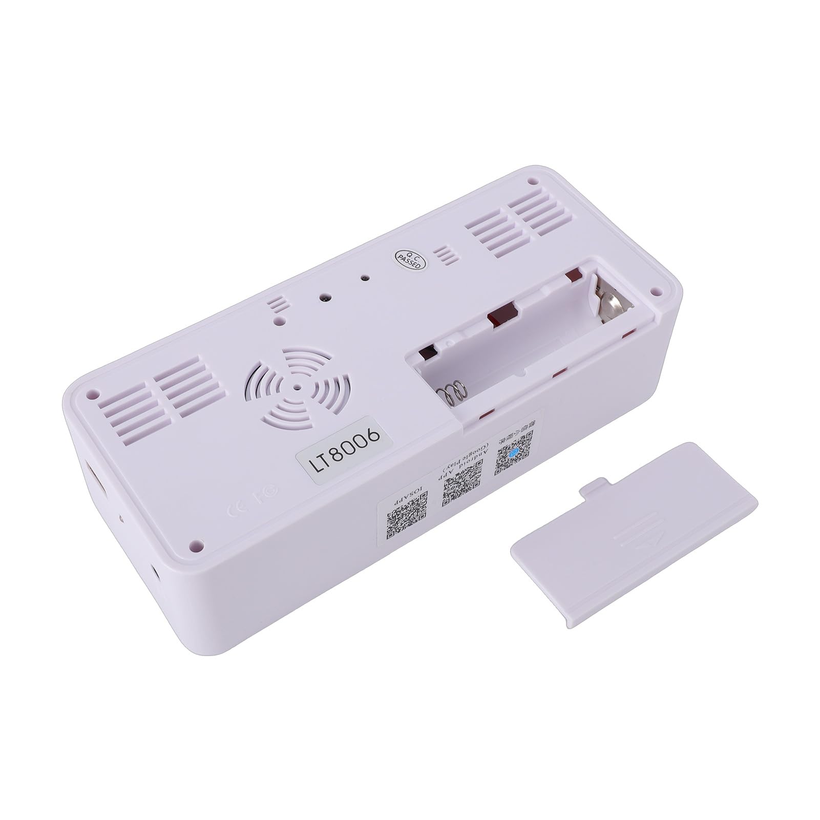 Reloj Despertador con Espejo, Reloj Inteligente con Control de Voz Que Cambia de Color LED para Viajes en Casa y Oficina