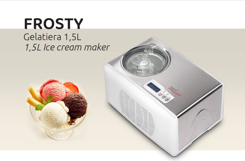 Eismaschine FROSTY Melchioni Family, komplett automatisch, mit selbstschließendem Kompressor 150 W, Fassungsvermögen 1,5… – Bild 3