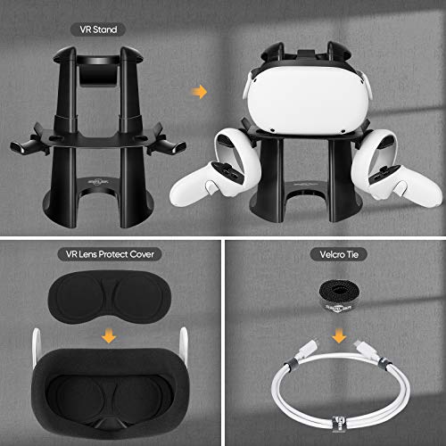 Sarlar Fashion Travel Protective Case For Oculus Quest 2 Vr Gaming Headset And Touch Controllers Accessories Carrying Bag,Includes Vr Stand thumb #1