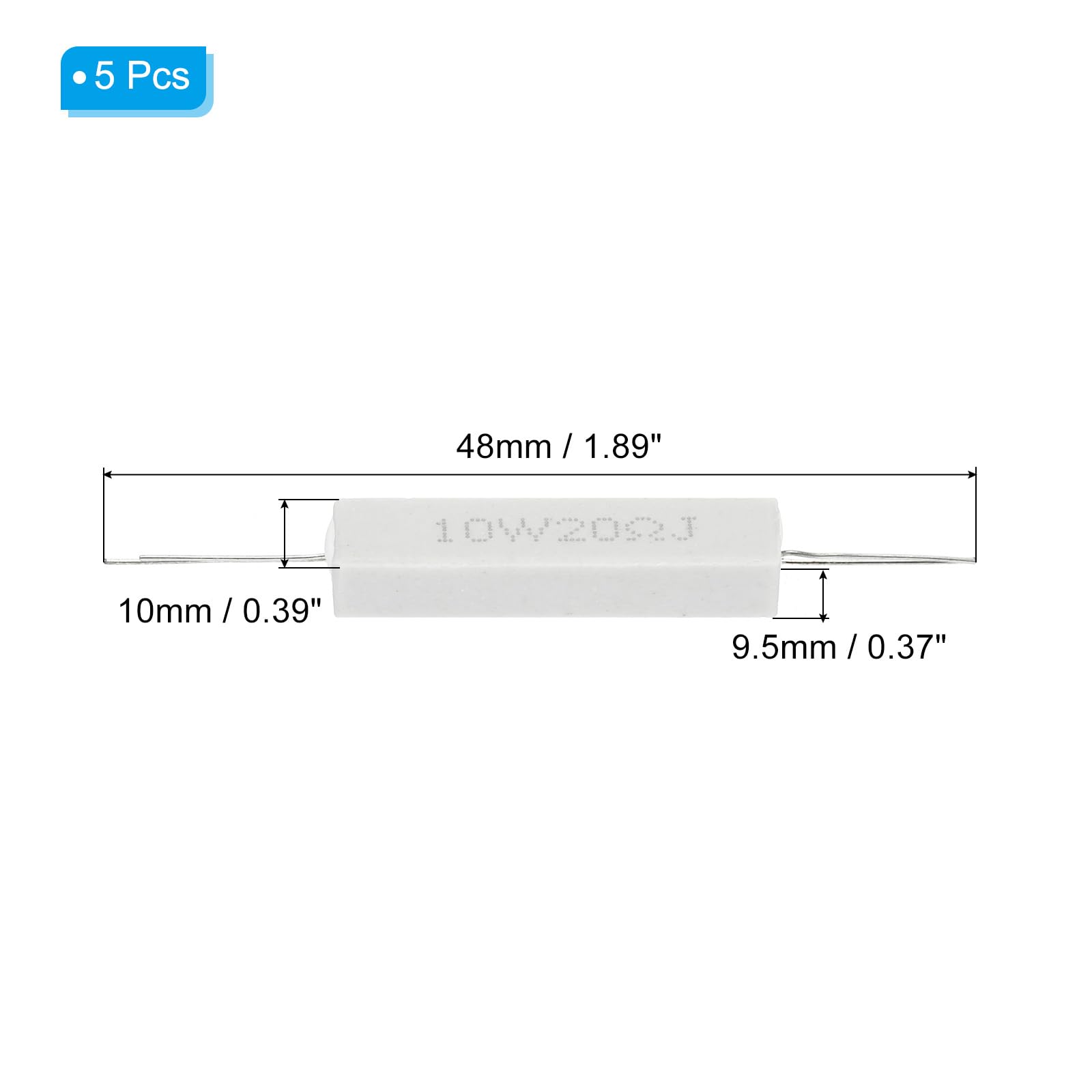 5 Résistances Céramique Ciment 3 Ohms 10W - Tolérance 5% - Pour Circuits Électroniques, Alimentations