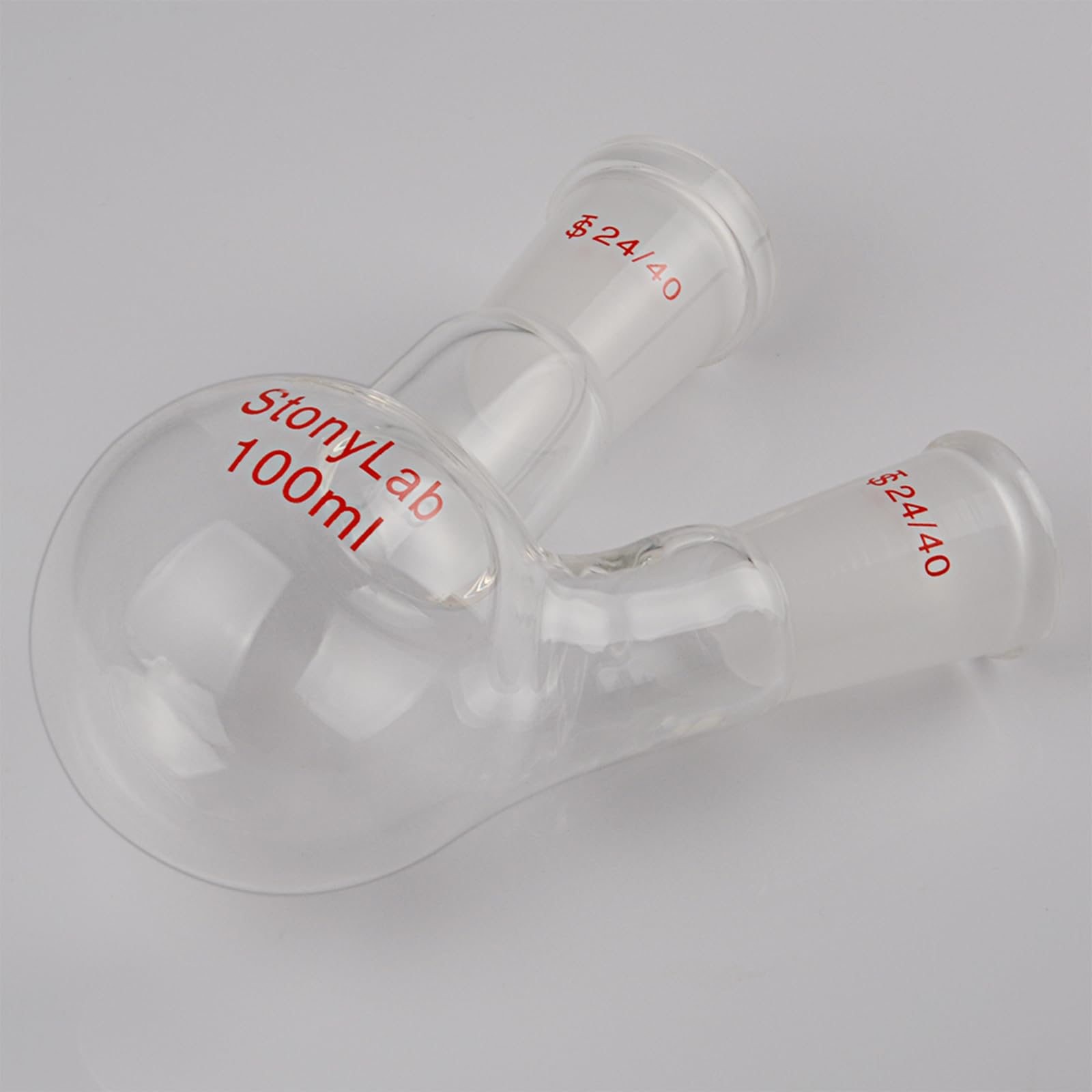 StonyLab Glass Heavy Wall 2 Neck Round Bottom Flask with 24/40 Center and Side Standard Outer Joint — Amazon image 7