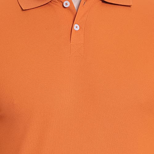 Image of Men's Poly Cotton-Matty Tshirt with Regular Fit Solid Pattern Half Sleeve Standard Length and Button Down Closure|Men's T-Shirts