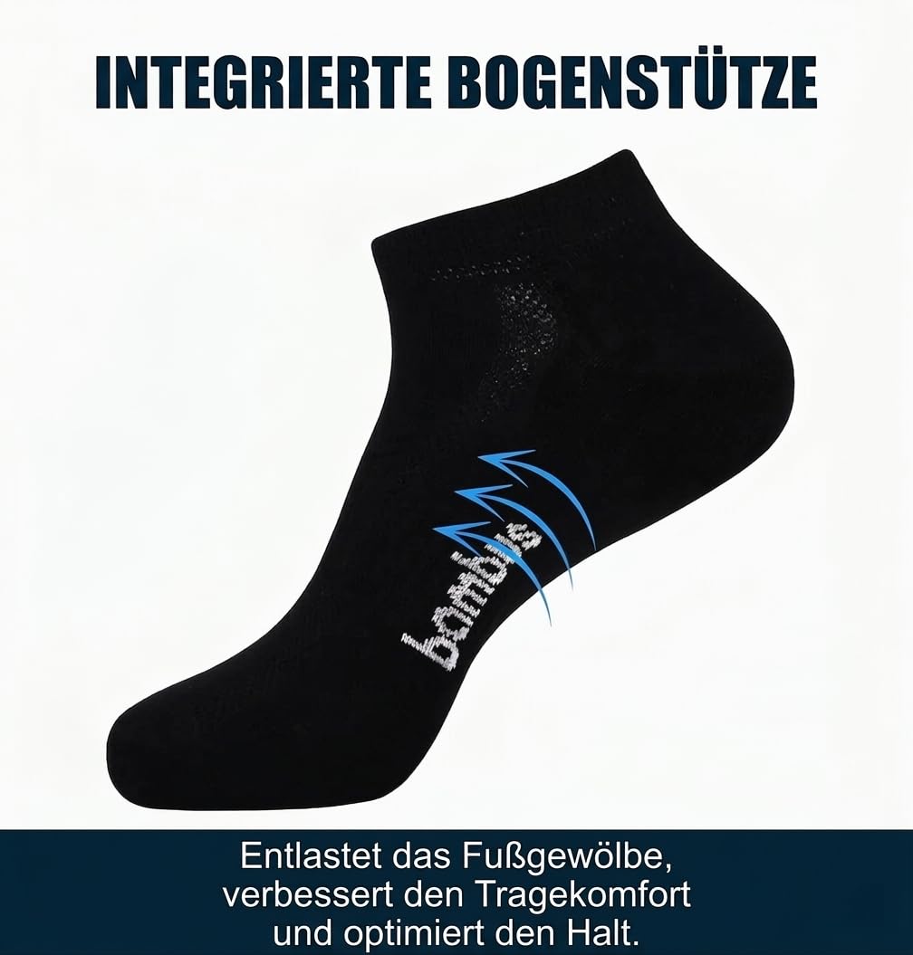 Jeasona 8 Pares Calcetines Bambu Hombre 47-49 Calcetines Tobilleros Hombre Negro para Diabeticos Antisudor Transpirables Finos sin Goma Meias Homem Verano