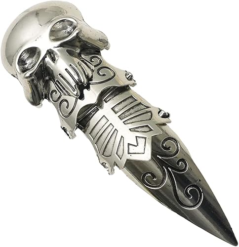 Miniatura 4 de Holibanna Anillo doble para hombre con articulación de nudillos, anillo doble punk rock águila garra Armadura anillo de actividad, anillos de