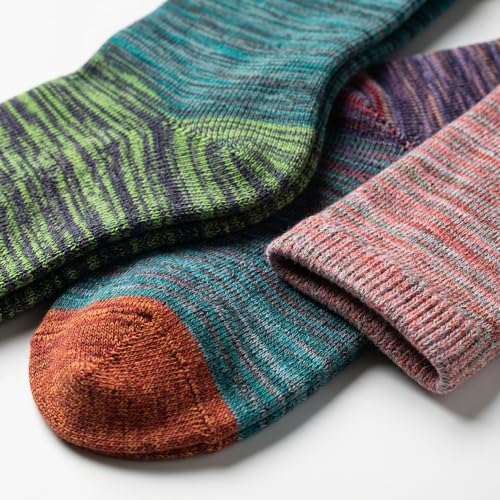 Image of Tipi Toe Women's 6-Pack Funky Crew Socks | Colorful Fun Patterned Novelty Dress Socks, Sizes 9-13