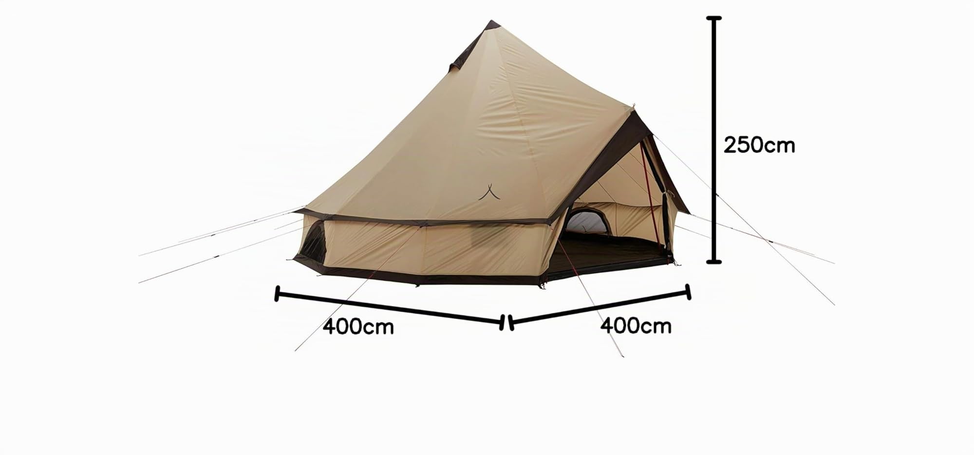 Grand Canyon Indiana - Tienda de campaña piramidal para personas Tipi para grupos, camping, exteriores, tamaños glamping