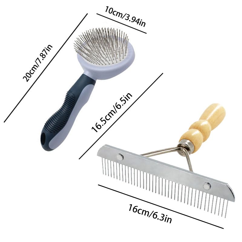 Equine Mane & Tail Combs Horse Brush with Wood Handle