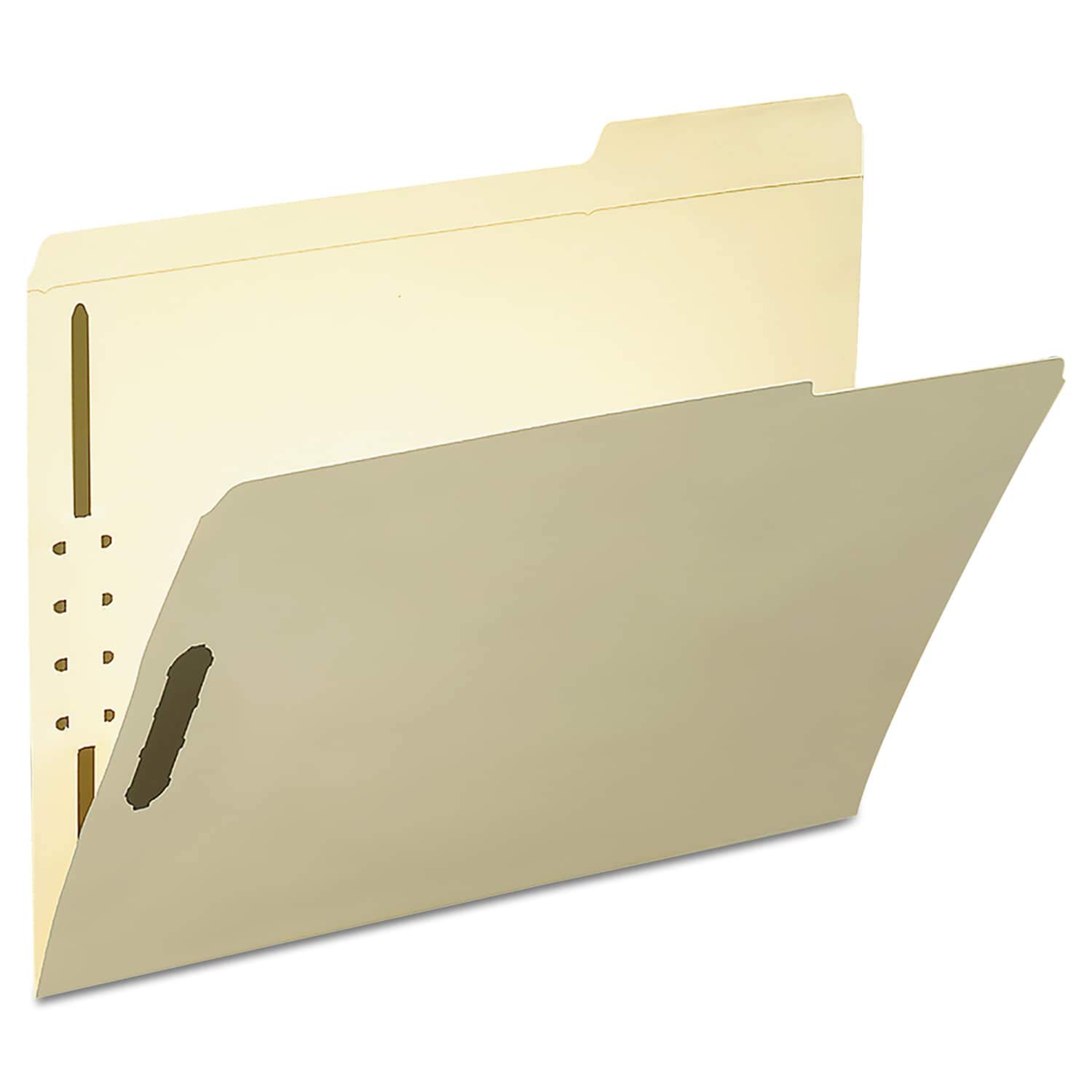 Smead Fastener File Folder, 2 Fasteners, Reinforced 1/3-Cut Tab Right Position, Letter Size, Manila, 50 per Box (14538)