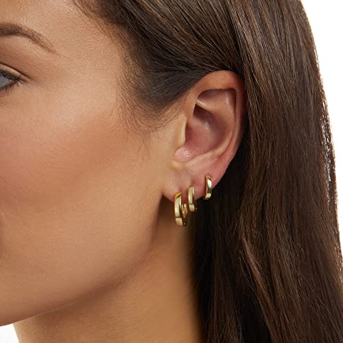 Amazon Essentials 14K Gold or Sterling Silver Plated Hoop Set2