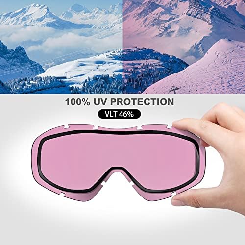 OutdoorMaster OTG Ski Goggles, Over Glasses Ski/Snowboard Goggles for Men Women & Youth - Image 2