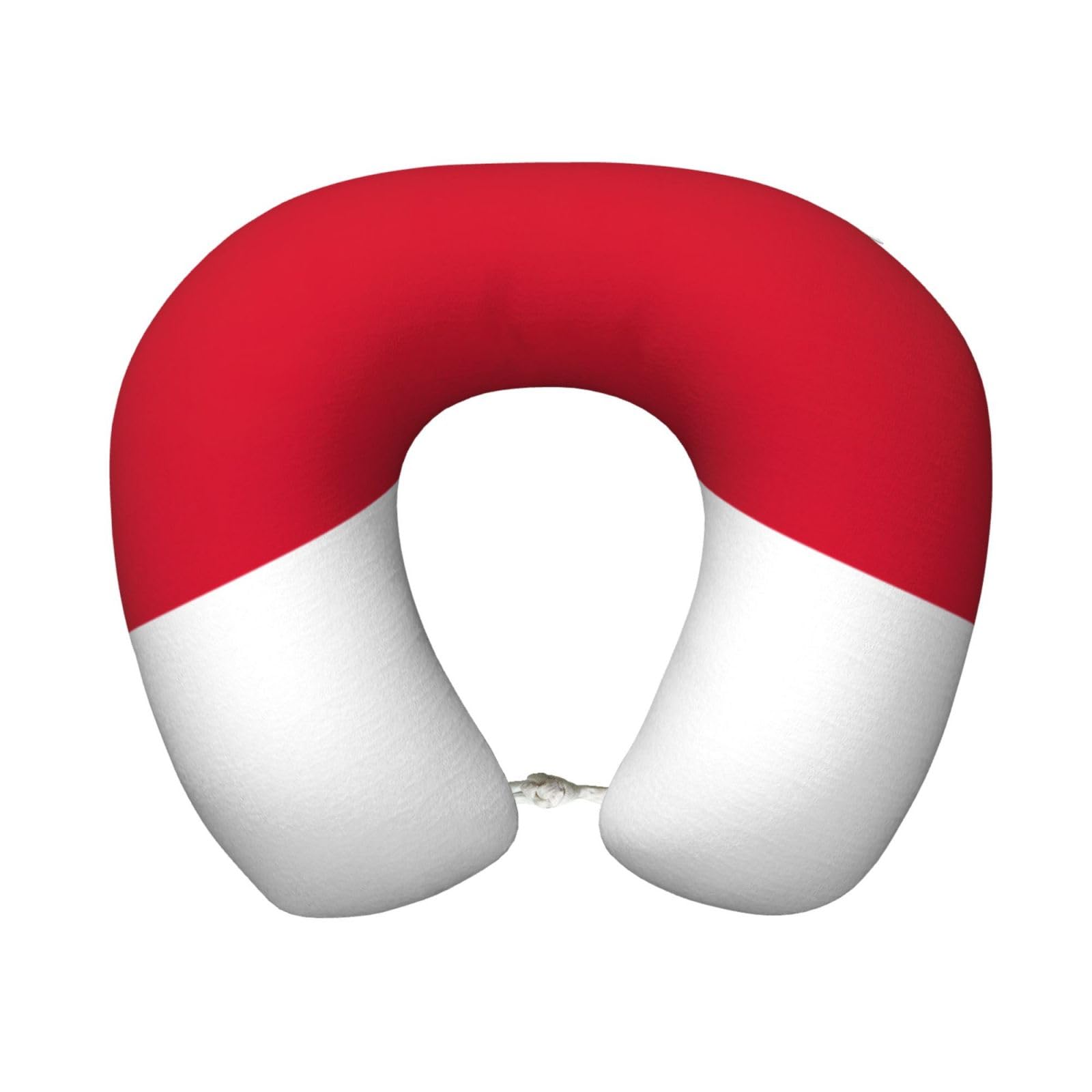 peiyeety Flag of Monaco Print Custom U-Shaped Pillow,Memory Foam Cervical Neck Travel Pillow,for Home,Camping,Travelling