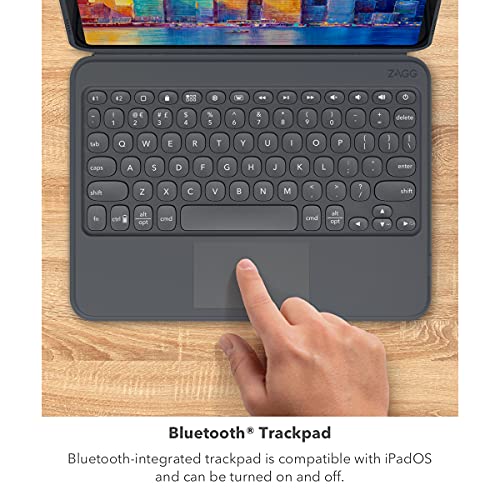 Image of ZAGG Pro Keys Wireless Keyboard with Trackpad and Detachable Case - Compatible with The Apple iPad 10.2 inch(Gen 9,8,7) - Charcoal