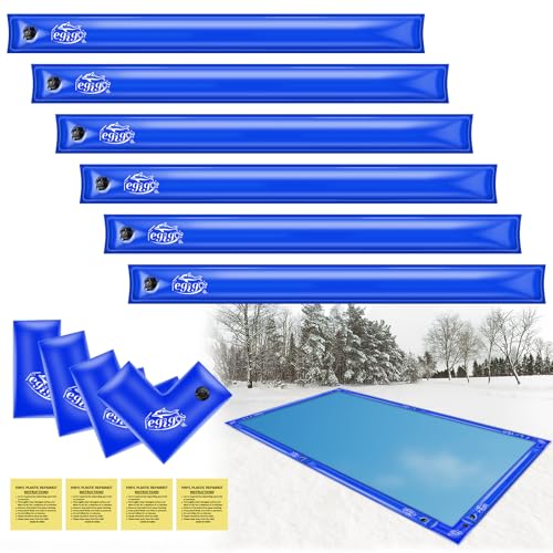 Legigo 10 Pack Pool Cover Water Bags-6 Pack 8 Ft Pool Water Bags with 4 Corner Pool Cover Weights...