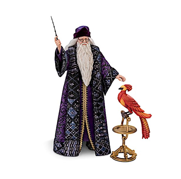 The Ashton-Drake Galleries Warner Brother's Harry Potter Professor Dumbledore Collector Figure, 14 Inches, Chamber of Secrets Edition with Fawkes