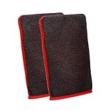 2 Pcs Fine Grade Synthetic Clay Mitt for Car Detailing, Premium Clay Infused Auto Detailing Glove Designed to Remove Dirt, Grime, Iron and Surface Contaminants From Paint, Glass, for a flawless finish