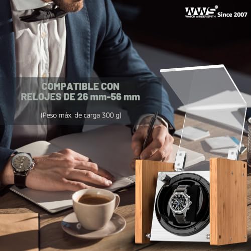 Watch Winder Smith para el dormitorio con motor a pilas o corriente CA 2