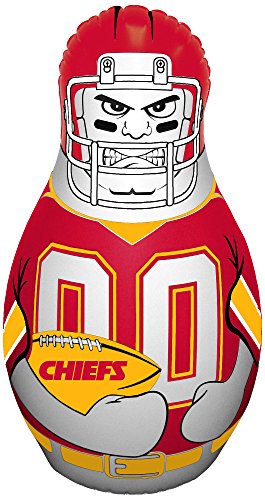 Fremont Die NFL Kansas City Chiefs Bop Bag Inflatable Tackle Buddy Punching Bag, Standard: 40" Tall, Team Colors