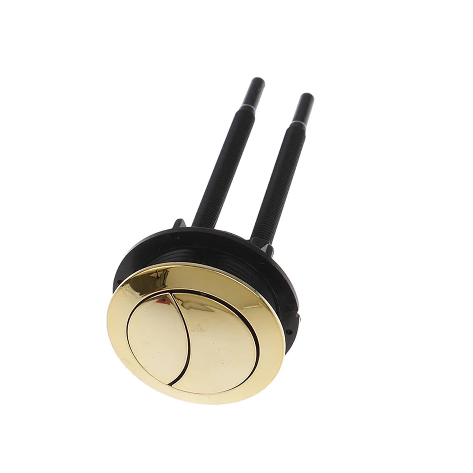 AQXYWUIO Dual Flush Toilet Cistern Gold 48mm/58mm Chrome Round Toilet Button Bathroom Accessories(R4)