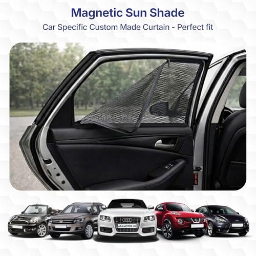 Image of KINGSWAY Car Sun Shade Curtains Only Compatible with Tata Sierra (2025 Onwards) | Front Window in Half Cut and Rear in Zipper (Magnetic) | UV & Heat Protection | Pack of 6 Pcs