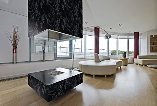 d-c-fix 346-8027 Decorative Self-Adhesive Film, Marble Black, 26" x 78" Roll - Thumbnail 2
