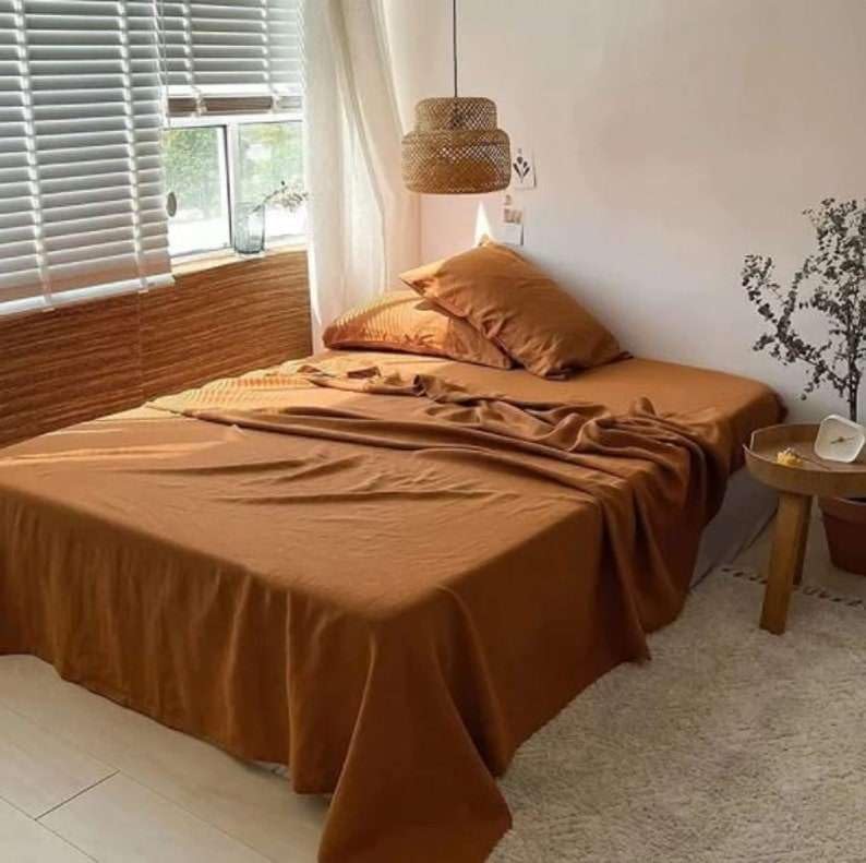 IndieVibes Luxurious Soft 100% Organic Washed Cotton 3 Piece Flat Sheet Set | 180 Thread Count Easy Care Small Bed XL Size Flat Bedsheet Set | Hotel Quality 360 GSM Flat Bed Sheet with Pillow Case