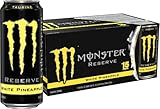 Monster Energy Reserve White Pineapple, Yellow, Energy Drink, 16 Ounce