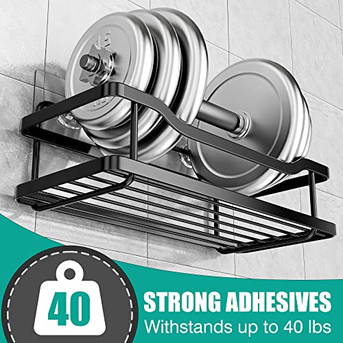 Omaira 6-Pack Shower Caddy, Bathroom Shower Organizer, No Drilling Stainless Steel Shower Shelf For Inside Shower & Kitchen Storage, Matte Black #TOP4