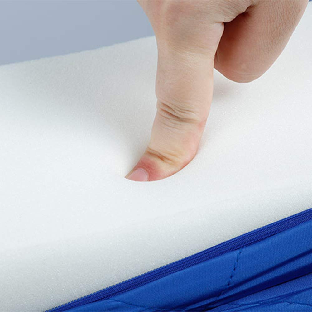 GZD Yoga Meditación Bolster Rectangular Almohada de Alta Densidad de Rebote Esponja llenado-Lavable Cubierta - collarín de la Yoga Cojín - Yoga Almohada,Gris