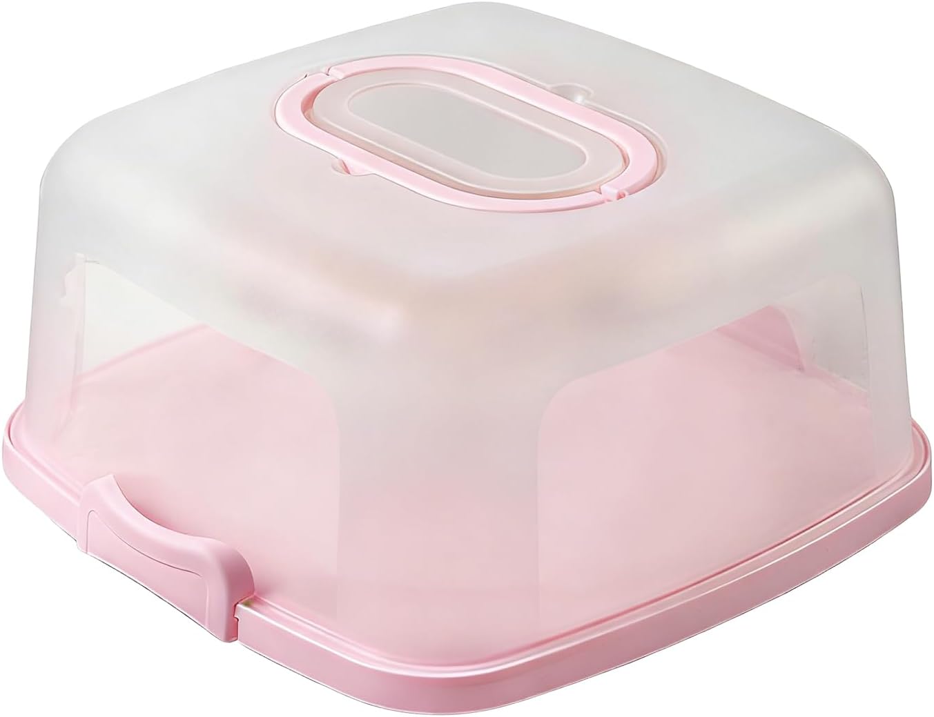 Cake Box, Portable Carrier, 32.5x32.5x16.5cm, Dessert Holder, Cake Container, Storage Keeper, Clear Lid Design, For Home Travel Outdoor Use